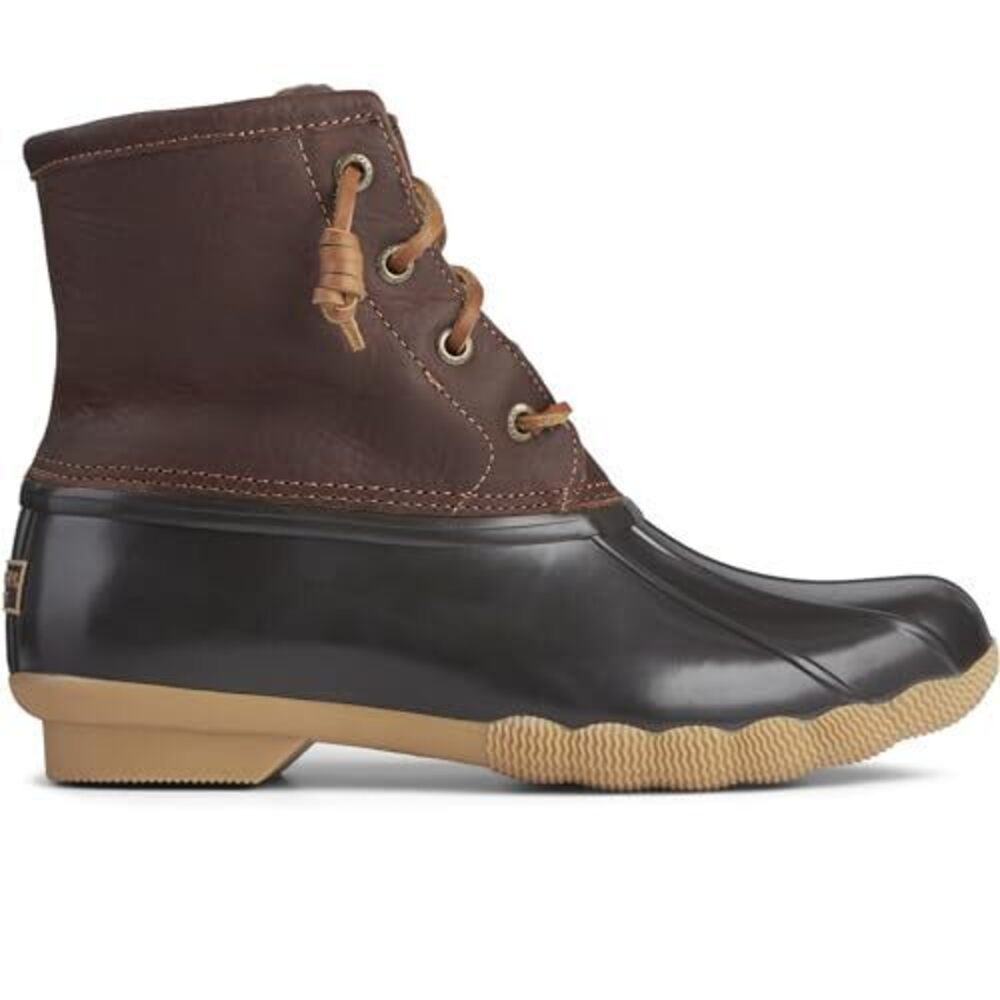 SPERRY WOMEN'S SALTWATER BOOTS, TAN/DK BROWN, 8.5
